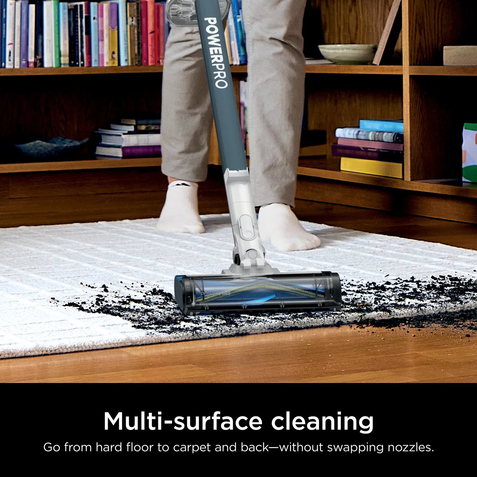 Shark PowerPro cordless stick vacuum IZ373HANZ white and Adriatic teal 7